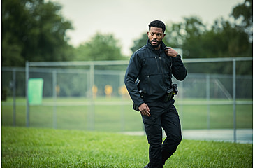 Image of Flying Cross Dutyguard Full Zip Softshell Jacket - Mens, LAPD Navy, Long, Large, 5740086LARGELONG