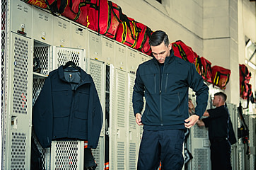 Image of Flying Cross Dutyguard Full Zip Softshell Jacket - Mens, LAPD Navy, Long, Large, 5740086LARGELONG