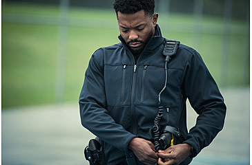 Image of Flying Cross Dutyguard Full Zip Softshell Jacket - Mens, LAPD Navy, Long, Large, 5740086LARGELONG