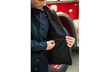 Image of Flying Cross Dutyguard Full Zip Softshell Jacket - Mens, LAPD Navy, Long, Large, 5740086LARGELONG