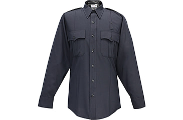 Image of Flying Cross Justice Poly/Wool Long Sleeve Shirt w/ Pleated Pockets - Men's, LAPD Navy, 17in Neck, 36/37in Sleeve, 07W84861703637