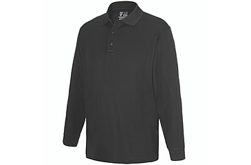 Image of Flying Cross Long Sleeve Impact Polo Shirt - Men's, Black, Large, 322110LARGENA