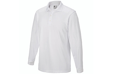 Image of Flying Cross Long Sleeve Impact Polo Shirt - Men's, White, Large, 322100LARGENA