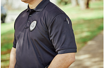 Image of Flying Cross Short Sleeve Impact Polo, Black - 320010LARGENA