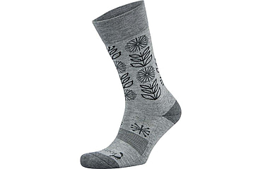 Image of Foot Zen Crew Socks - Women's, Small, Floral Crew Grey, 302087