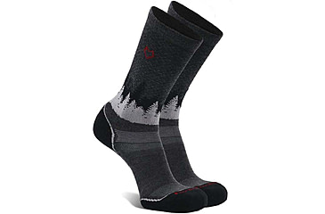 Image of Fox River Decorah Medium Weight Crew Hiking Sock - Men's, Charcoal/Red, Medium, 132458