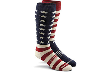 Image of Fox River Old Glory Medium Weight Over-the-Calf Ski and Snowboard Sock, USA Flag, Small, 5820-9008 SM