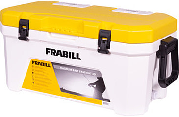 Image of Frabill Magnum Bait Station, White/Yellow, 30 Quarts, FRBBA230