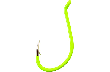 Image of Gamakatsu Octopus Hook, Barbed, Needle Point Ringed Eye, Chartreuse, Size 4, 25 per Pack, 02608-C-25