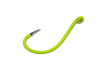 Image of Gamakatsu Octopus Hook, Barbed, Needle Point Ringed Eye, Chartreuse, Size 2/0, 5 per Pack, 02612-C
