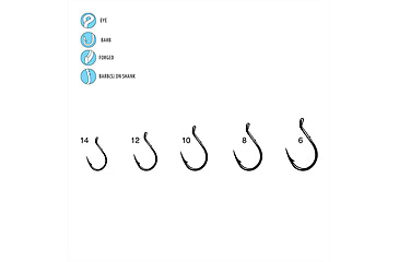 Image of Gamakatsu 0 Single Egg Hook, Needle Point, Sliced Shank Offset, Salmon Egg, Ringed Eye, Gold, Size 8, 10 per Pack, 4206