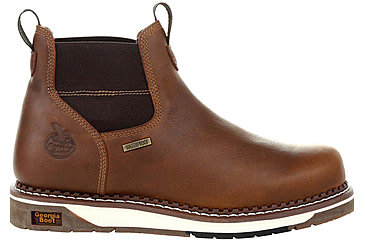 Image of Georgia Boot AMP LT Wedge Steel Toe Waterproof Chelsea Work Boot - Mens, Medium, Brown, 10, GB00353-100M