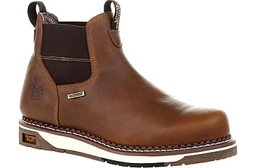 Image of Georgia Boot AMP LT Wedge Steel Toe Waterproof Chelsea Work Boot - Mens, Medium, Brown, 10, GB00353-100M