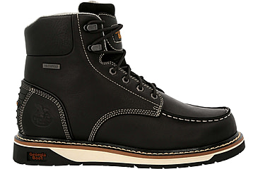 Image of Georgia Boot AMP LT Wedge Waterproof Moc-Toe 6in Work Boot - Mens, Medium, Black, 9.5, GB00475-095M