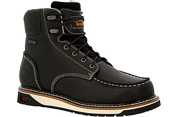 Image of Georgia Boot AMP LT Wedge Waterproof Moc-Toe 6in Work Boot - Mens, Medium, Black, 9.5, GB00475-095M