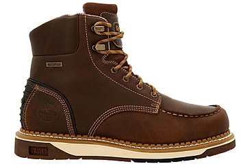 Image of Georgia Boot AMP LT Wedge Waterproof Moc-Toe 6in Work Boot - Mens, Wide, Brown, 8.5, GB00429-085W