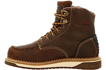 Image of Georgia Boot AMP LT Wedge Waterproof Moc-Toe 6in Work Boot - Mens, Wide, Brown, 8.5, GB00429-085W