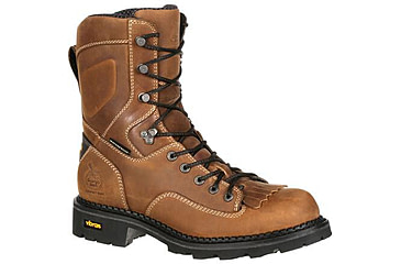 Image of Georgia Boot Comfort Core Waterproof Logger 8 inch Work Boot w/Composite Toe - Mens, Crazy Horse, 9.5, GB00123-095M
