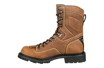 Image of Georgia Boot Comfort Core Waterproof Low-Heel Logger 8 inch Work Boot - Mens, Crazy Horse, 9, GB00122-090M
