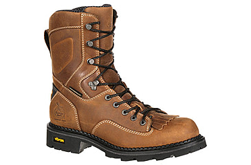 Image of Georgia Boot Comfort Core Waterproof Low-Heel Logger 8 inch Work Boot - Mens, Crazy Horse, 9, GB00122-090M