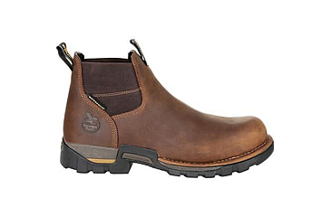 Image of Georgia Boot Eagle One Waterproof Chelsea 4 inch Work Boot - Mens, Brown, 9.5 Wide, GB00315-095W