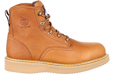 Image of Georgia Boot Wedge Steel Toe 6in Work Boot - Mens, Wide, Baracuda Gold, 10, G6342-100W