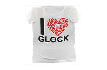 Image of Glock Women Short Sleeve &quot;I Love Glocks&quot; Shirt, White, Small, GLAP95137