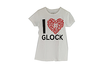 Image of Glock Women Short Sleeve &quot;I Love Glocks&quot; Shirt, White, Medium, GLAP95138