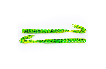 Image of Googan Squad Blazin Worm, 6in, Chartreuse Pepper Green Fleck, GBW-CPG
