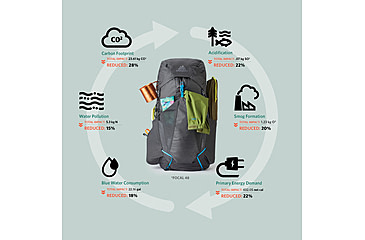 Image of Gregory Focal 58L Backpack, Ozone Black, Medium, 141332-7416