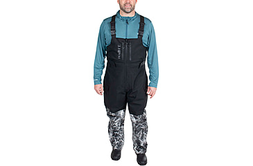 Image of Habit Anglers Bluff Rain Bib - Mens, Habit Gray Waves/Black, 2XL, RS10033-7A7-2X