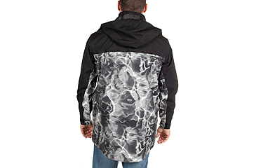 Image of Habit Anglers Bluff Rain Jacket, Habit Gray Waves/Black, Large, RS10032-O-8-6-L-4G5