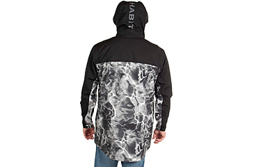 Image of Habit Anglers Bluff Rain Jacket, Habit Gray Waves/Black, Large, RS10032-O-8-6-L-4G5