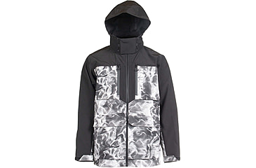 Image of Habit Anglers Bluff Rain Jacket, Habit Gray Waves/Black, Large, RS10032-O-8-6-L-4G5