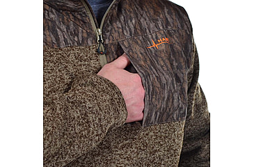 Image of Habit Crater Valley Sweater Fleece 1/4 Zip Jacket - Mens, Mossy Oak Bottomland, Large, FJ10031-3H7-L