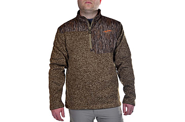 Image of Habit Crater Valley Sweater Fleece 1/4 Zip Jacket - Mens, Mossy Oak Bottomland, Large, FJ10031-3H7-L