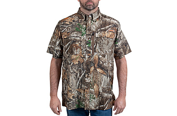 Image of Habit Hatcher Pass Camo Guide Short Sleeve Shirt - Mens, Realtree Edge, Small, TS1476-922-S