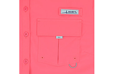 Image of Habit Trapper Junction River Short Sleeve Shirt - Womens, Calypso Coral, Medium, TS10034-2B7-WM