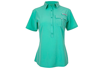 Image of Habit Trapper Junction River Short Sleeve Shirt - Womens, Spearmint, Medium, TS10034-9C9-WM