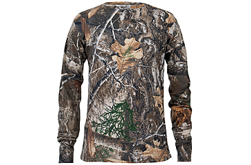 Image of Habit Youth Bear Cave Camo Long Sleeve Tee, Realtree Edge, Medium, TS10010-922-YM