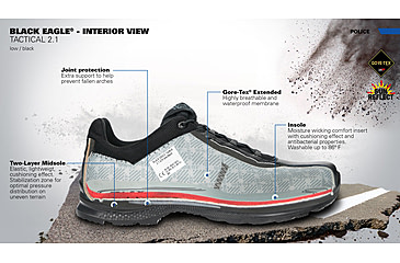 Image of HAIX Black Eagle Tactical 2.0 Low Shoe - Mens, Black, 9.5, 340001W-9.5