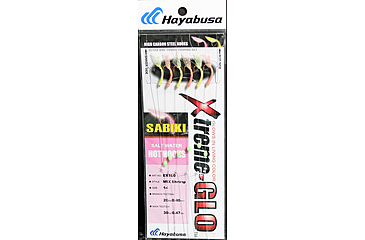 Image of Hayabusa Xtremeglo Sw Sabiki Rig, Size 14, 6 Pack, EX100-14
