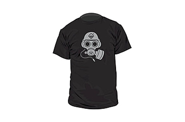 Image of Hazard 4 Gas Mask Cotton T-Shirt - Men's, Black, Extra Small, APRG-GAS-BLK-XS