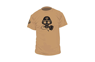 Image of Hazard 4 Gas Mask Cotton T-Shirt - Men's, Coyote, Extra Small, APRG-GAS-CYT-XS