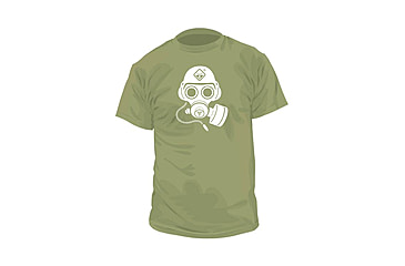 Image of Hazard 4 Gas Mask Cotton T-Shirt - Men's, OD Green, Extra Small, APRG-GAS-ODG-XS