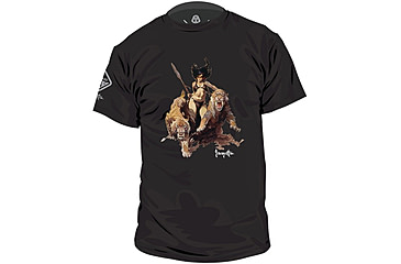 Image of Hazard 4 Frank Frazetta Huntress T-Shirt - Men's, Black, Small, FZT-HUN-BLK-S