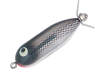 Image of Heddon Baby Torpedo Topwater Prop Bait, 2 1/2in, 3/8 oz, Black Shiner, X0361NBL