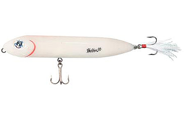 Image of Heddon Feather Super Spook Jr Topwater Walking Bait, 3.5in, 1/2 oz, Bone, X9236F14