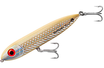 Image of Heddon One Knocker Spook Topwater Bait, 4.5in, 3/4 oz, Bone/Silver, XK9253BONSL