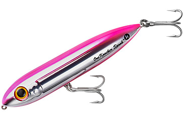 Image of Heddon One Knocker Spook Topwater Bait, 4.5in, 3/4 oz, Chrome/Pink, XK9253455